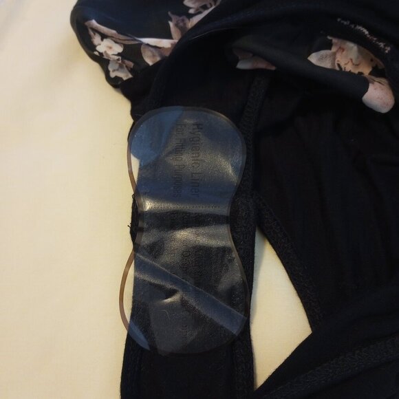 Heatherly Black Floral Valentina Spaghetti Strap Cowl Neck Bodyshirt - Picture 10 of 11